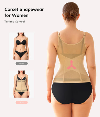 LODAY Waist Trainer for Women Corset Shapewear Waist Cincher Tummy Control Body Shaper Girdle