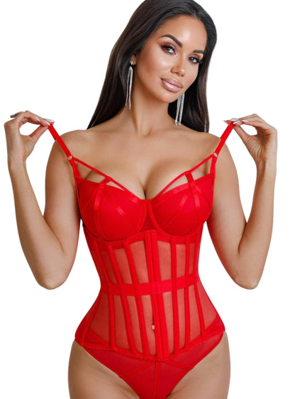 Mesh Corset Waist Trainer for Women - Underbust Corset Lace Up - Waist Cincher Shapewear - Body Shaper