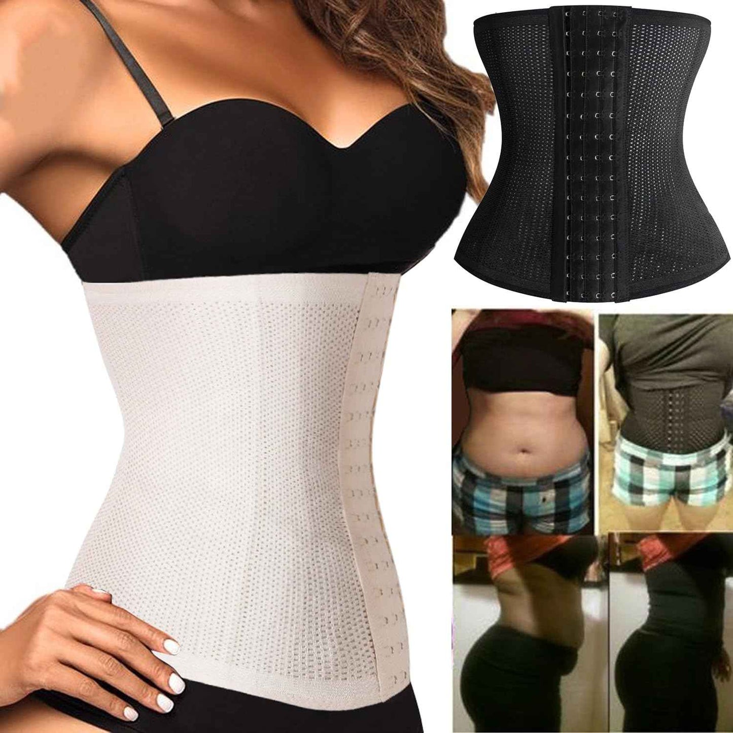 Women's Waist Trainer Corset Shapewear Tummy Control Body Shaper Waist Cincher Sport Girdle