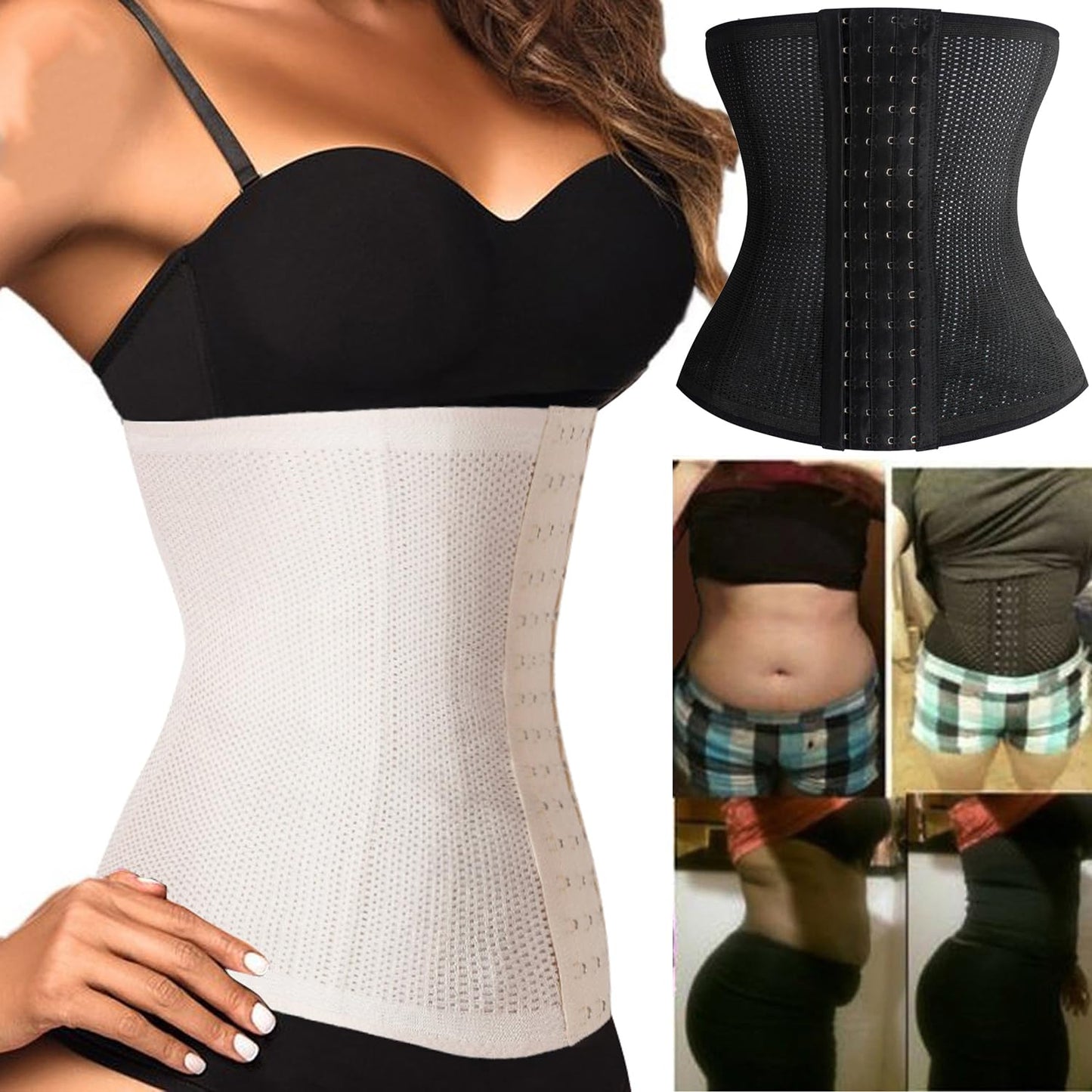 Women's Waist Trainer Corset Shapewear Tummy Control Body Shaper Waist Cincher Sport Girdle