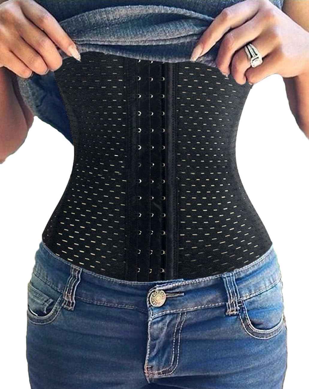 FUT Waist Trainer for Women Tummy Control Body Shaper Waist Cincher Shapewear with Steel Bones