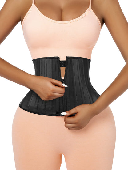 Atbuty Short Torso Waist Trainers Cincher Corset Underbust Body Shaper Latex Sport Girdle
