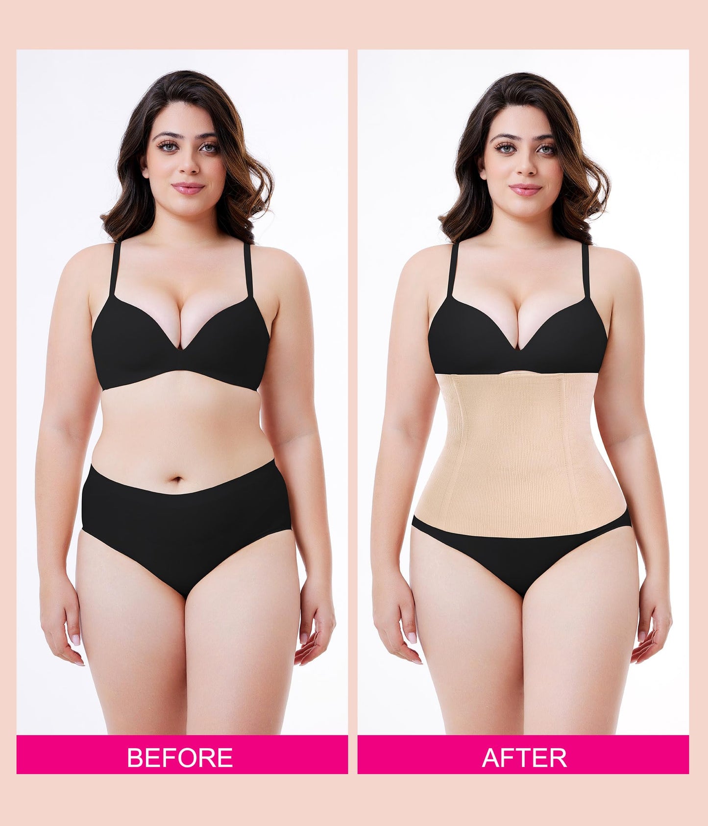 Nebility Waist Trainer for Women Plus Size Corset Shapewear Tummy Control Waist Cincher Postpartum Girdle Body Shaper