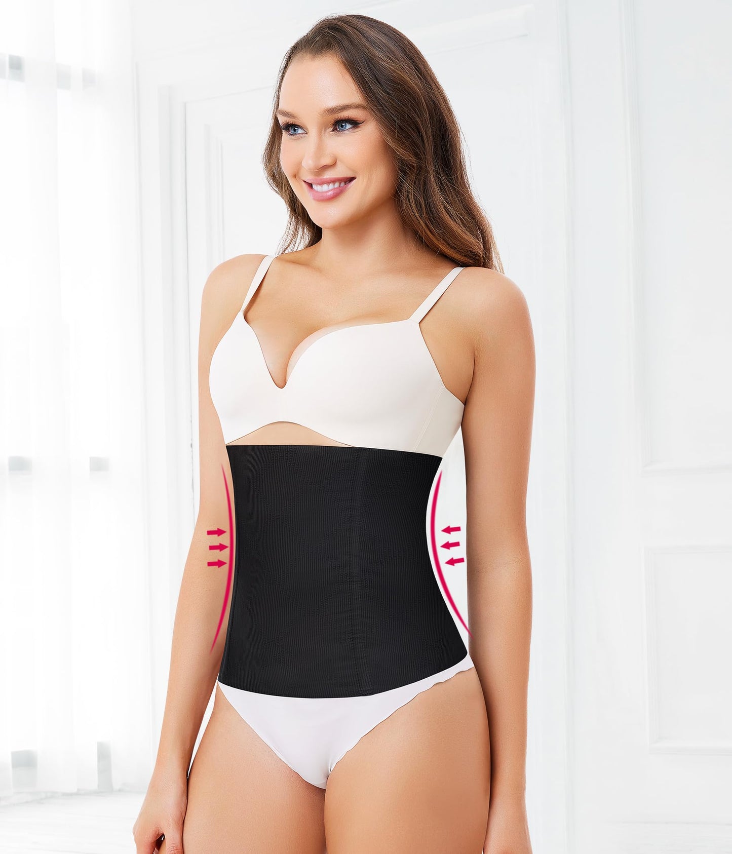 Nebility Waist Trainer for Women Plus Size Corset Shapewear Tummy Control Waist Cincher Postpartum Girdle Body Shaper