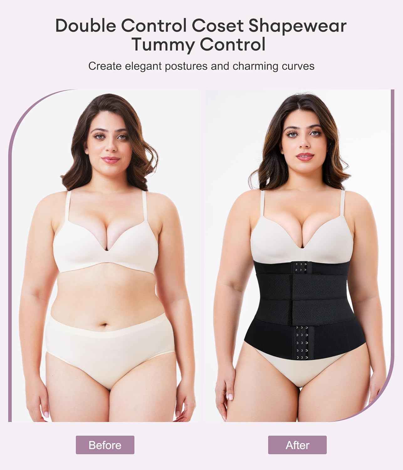 YERKOAD Waist Trainer for Women Plus Size Corset Shapewear Tummy Control Waist Cincher Postpartum Belly Band Wrap