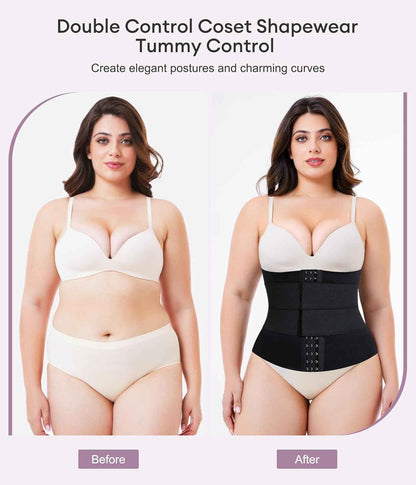 YERKOAD Waist Trainer for Women Plus Size Corset Shapewear Tummy Control Waist Cincher Postpartum Belly Band Wrap