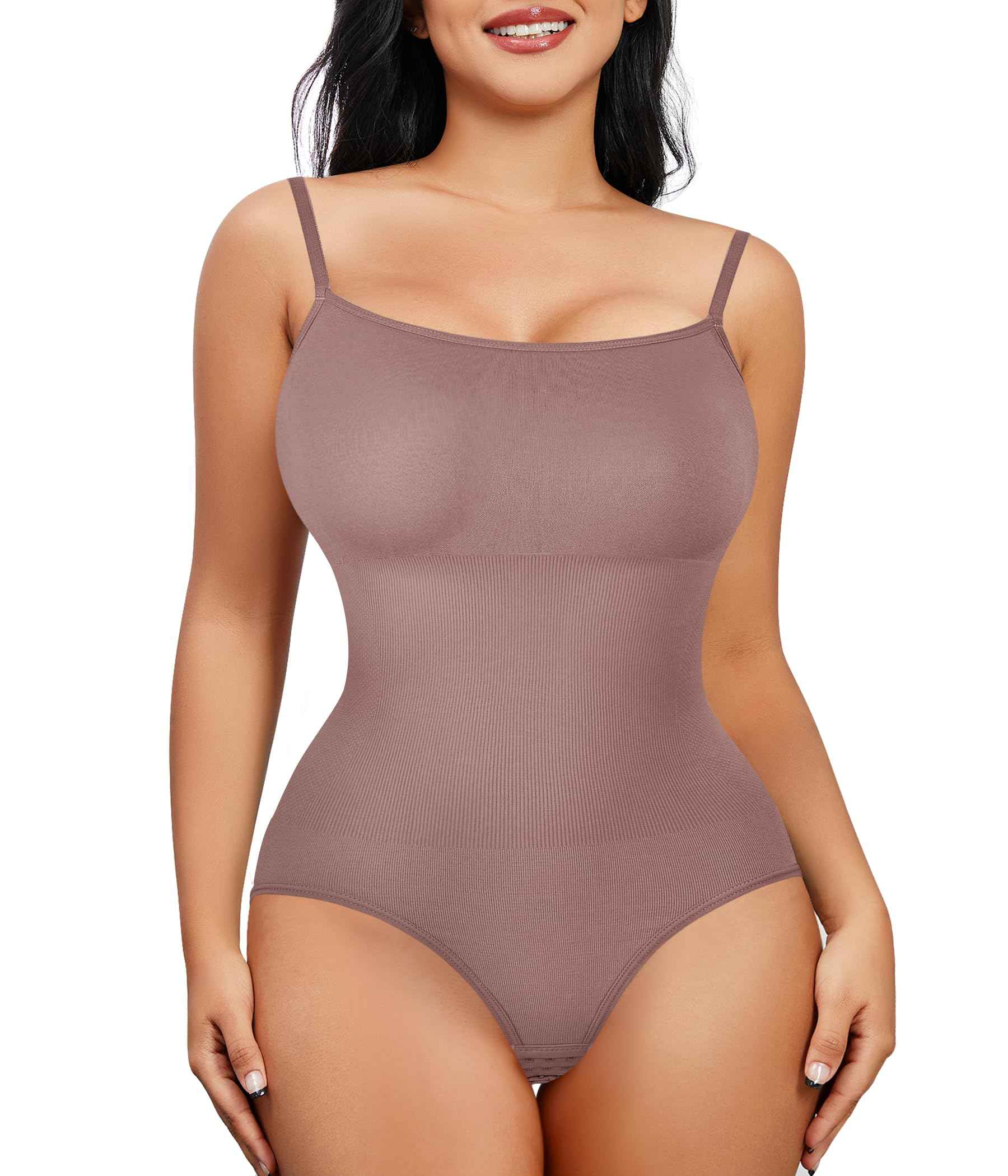 Nebility Shapewear Waist Trainer Bodysuits Women Clothing Tummy Control Seamless Full Body Shaper Square Neck Jumpsuits Top