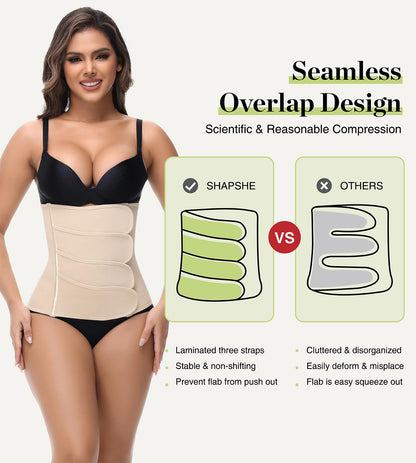 SHAPSHE Waist Trainer for Women Postpartum Recovery Wrap Waist Cincher Corset Shapewear Belly Band