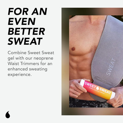 Sports Research® Sweet Sweat Waist Trimmer - Premium Sweat Enhancing Fitness Belt for Women & Men - 5 Adjustable Sizes