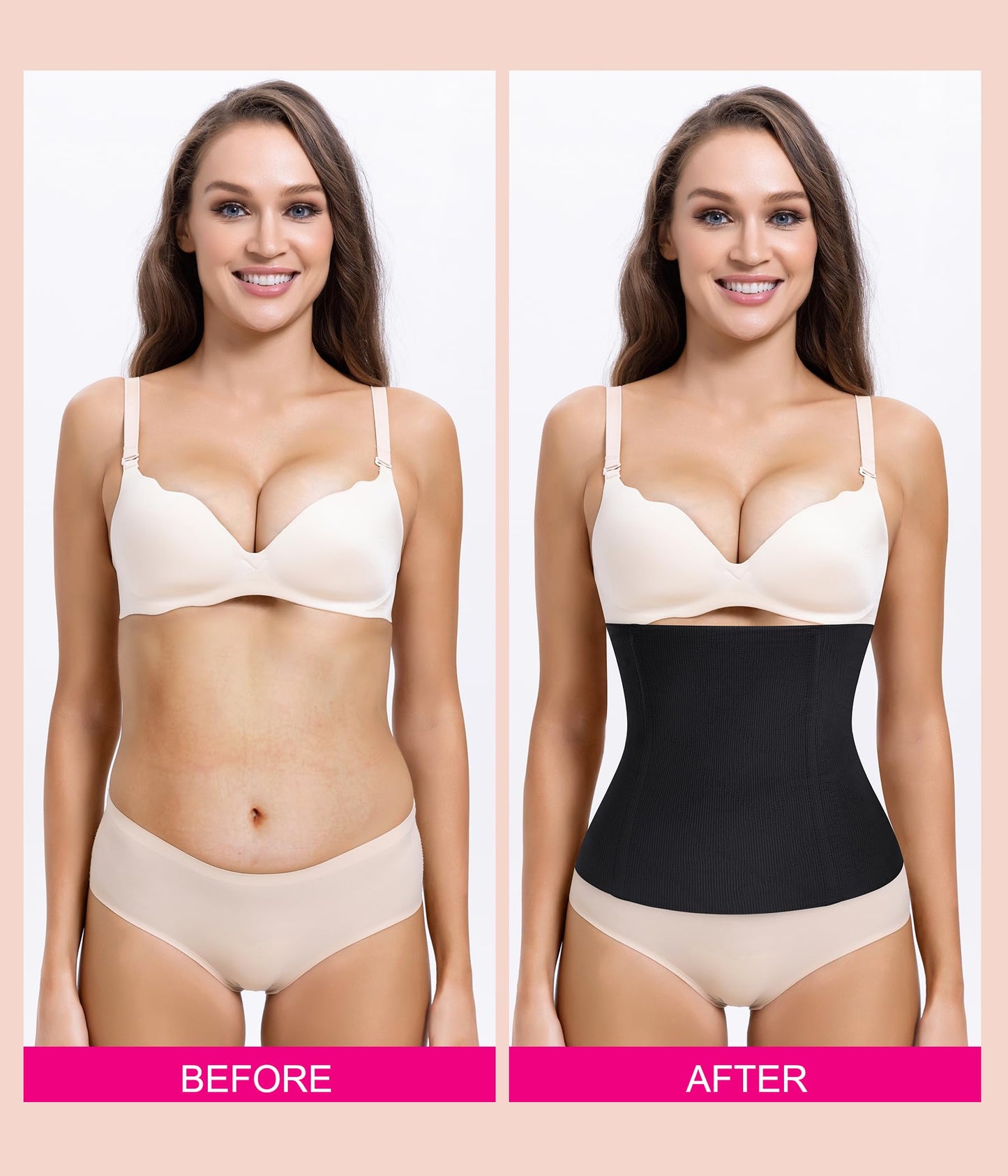 Nebility Waist Trainer for Women Plus Size Corset Shapewear Tummy Control Waist Cincher Postpartum Girdle Body Shaper