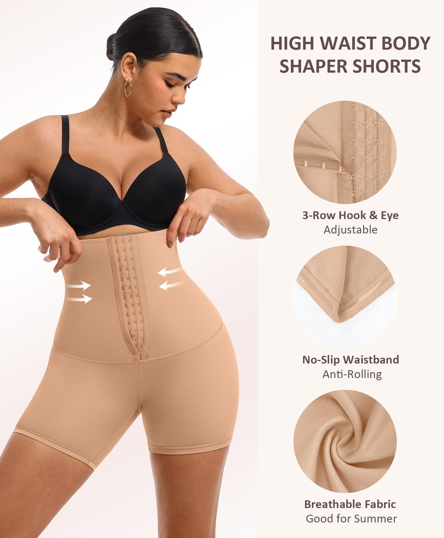 FeelinGirl Shapewear for Women Tummy Control High Waist Body Shaper Shorts Waist Trainer Girdle Thigh Slimming Panties