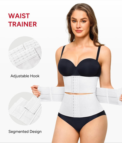Nebility Waist Trainer for Women Seamless Corset Shapewear Tummy Control Segmented Waist Cincher Faja Body Shaper