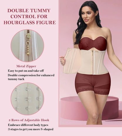 SHAPSHE Waist Trainer for Women, Tummy Control Waist Cincher, Hourglass Sport Workout Faja Body Shaper