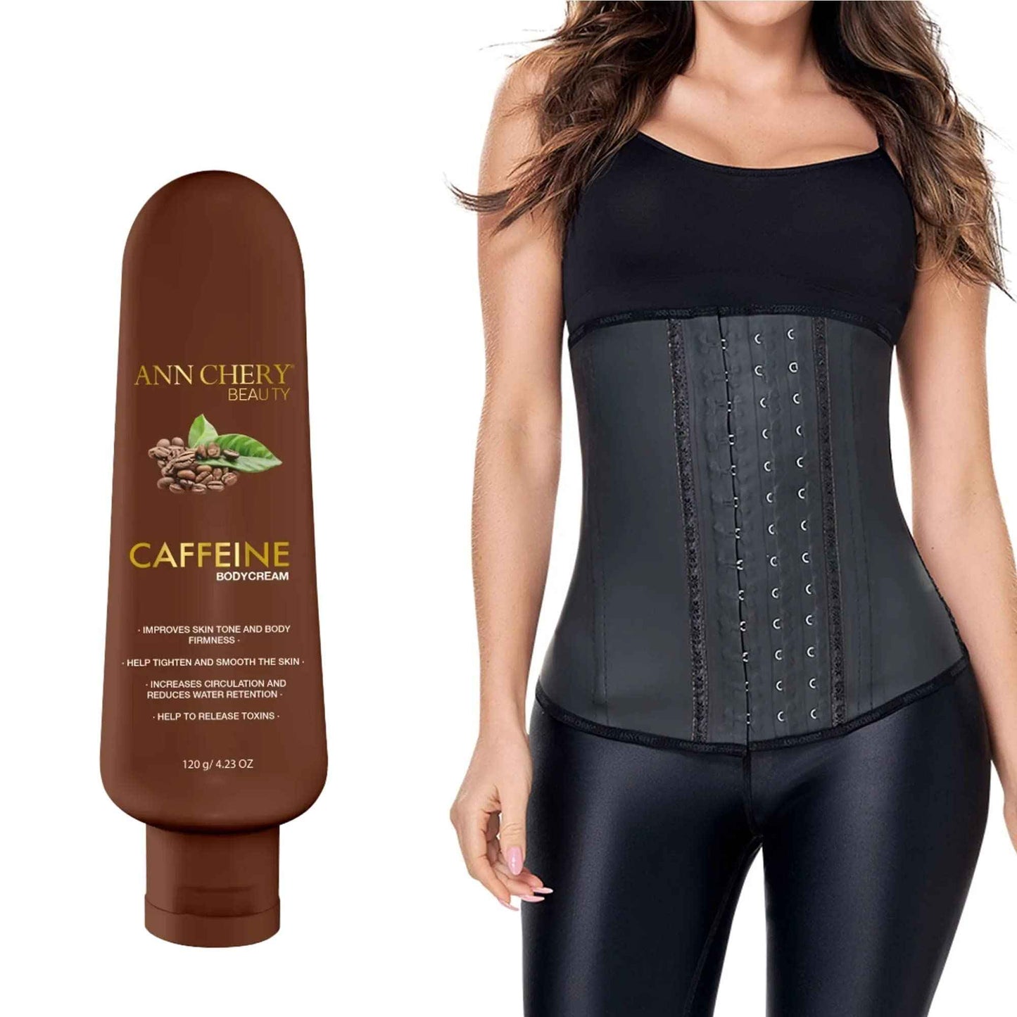 Ann Chery 2021 Latex Waist Trainer for Women |3 Hook Body Shaper|High Compression Colombian Waist Cincher |Daily & Sports Use