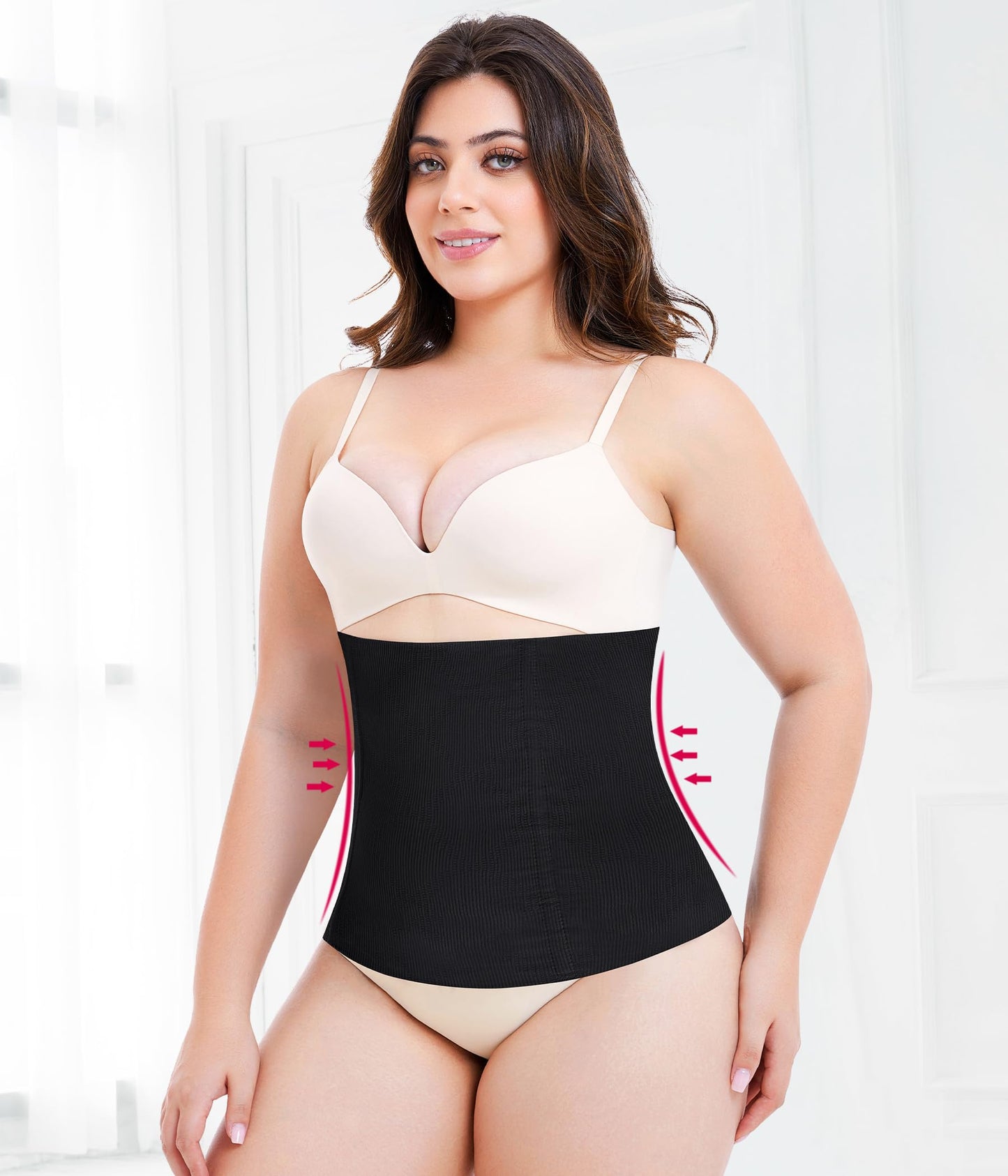 Nebility Waist Trainer for Women Plus Size Corset Shapewear Tummy Control Waist Cincher Postpartum Girdle Body Shaper