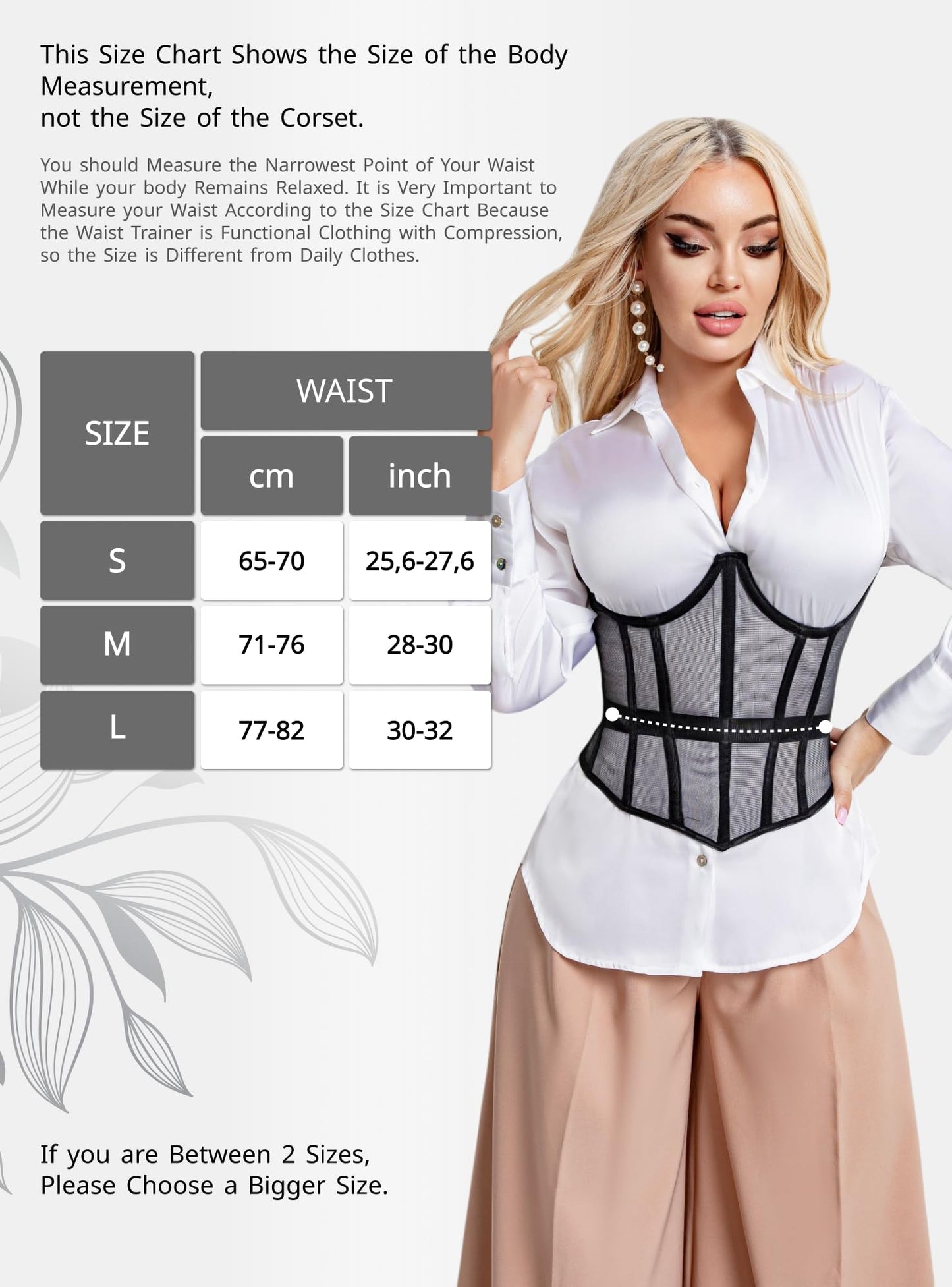 Mesh Corset Waist Trainer for Women - Underbust Corset Lace Up - Waist Cincher Shapewear - Body Shaper