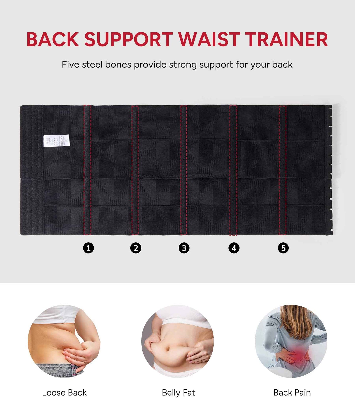 Nebility Waist Trainer for Women Seamless Corset Shapewear Tummy Control Segmented Waist Cincher Faja Body Shaper