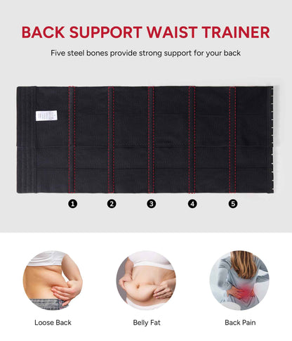 Nebility Waist Trainer for Women Seamless Corset Shapewear Tummy Control Segmented Waist Cincher Faja Body Shaper