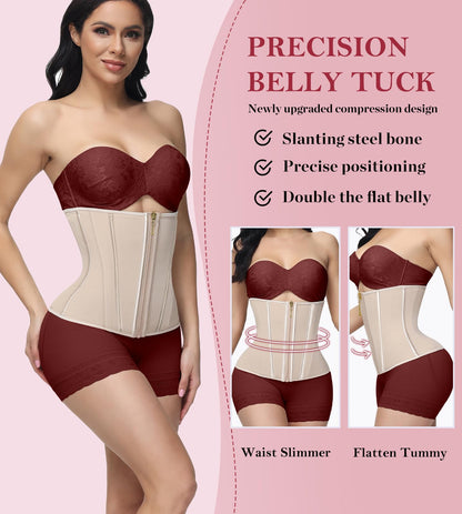 SHAPSHE Waist Trainer for Women, Tummy Control Waist Cincher, Hourglass Sport Workout Faja Body Shaper