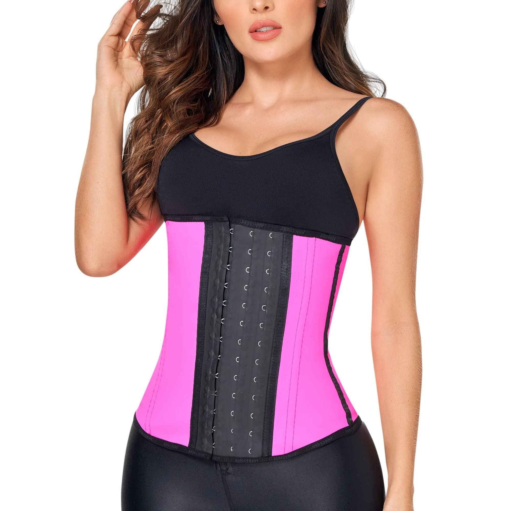 Ann Chery 2021 Latex Waist Trainer for Women |3 Hook Body Shaper|High Compression Colombian Waist Cincher |Daily & Sports Use