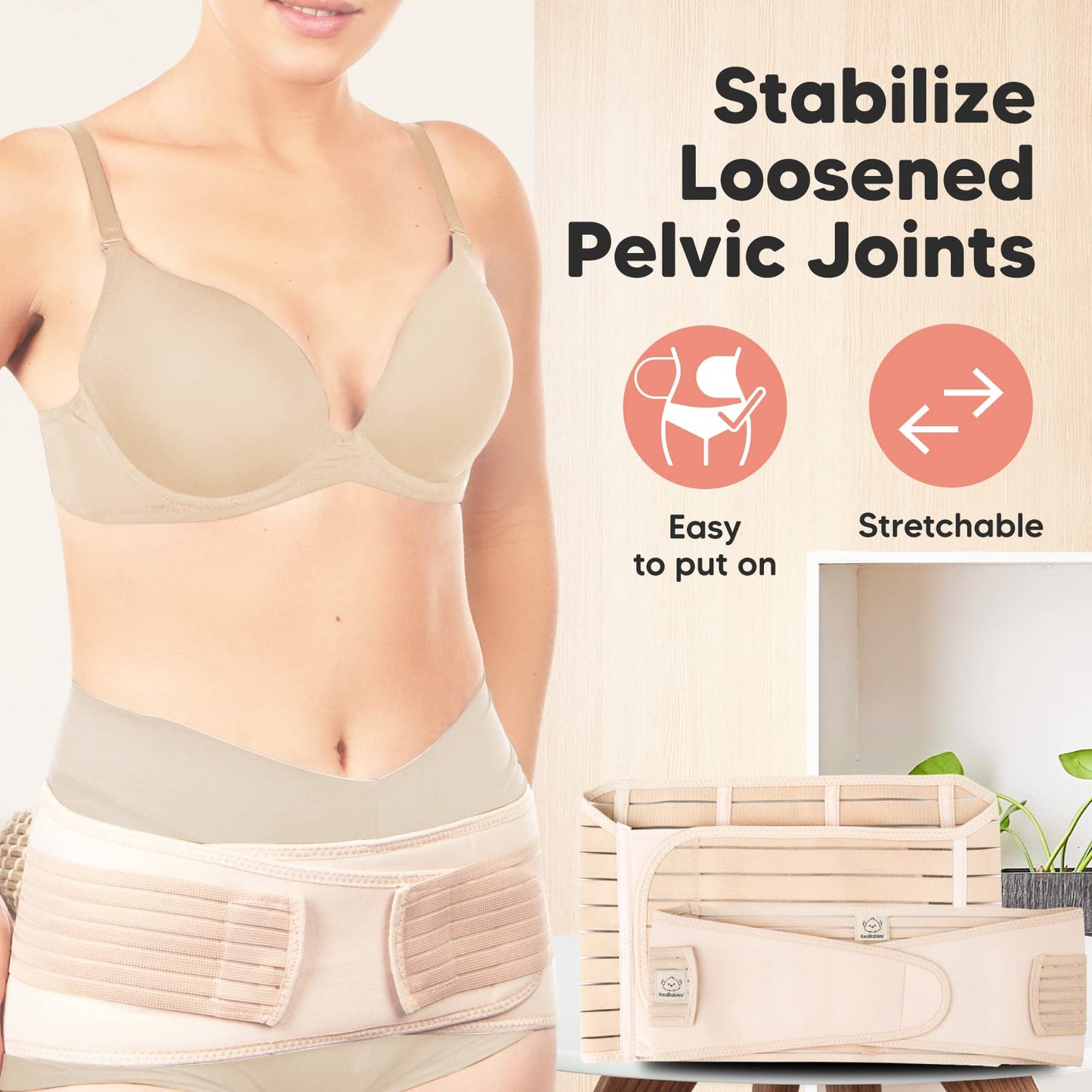 3 in 1 Postpartum Belly Support Recovery Wrap – Postpartum Belly Band, After Birth Brace, Slimming Girdles, Body Shaper Waist Shapewear, Post Surgery Pregnancy Belly Support Band (Midnight Black, M/L)