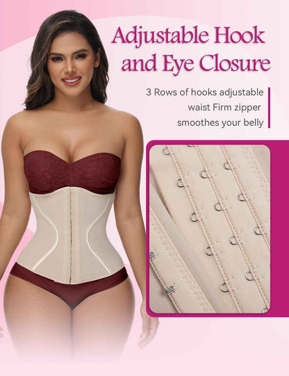 SHAPSHE Short Torso Waist Trainer for Women Corset Waist Cincher Shapewear Tummy Control Workout Hourglass Body Shaper