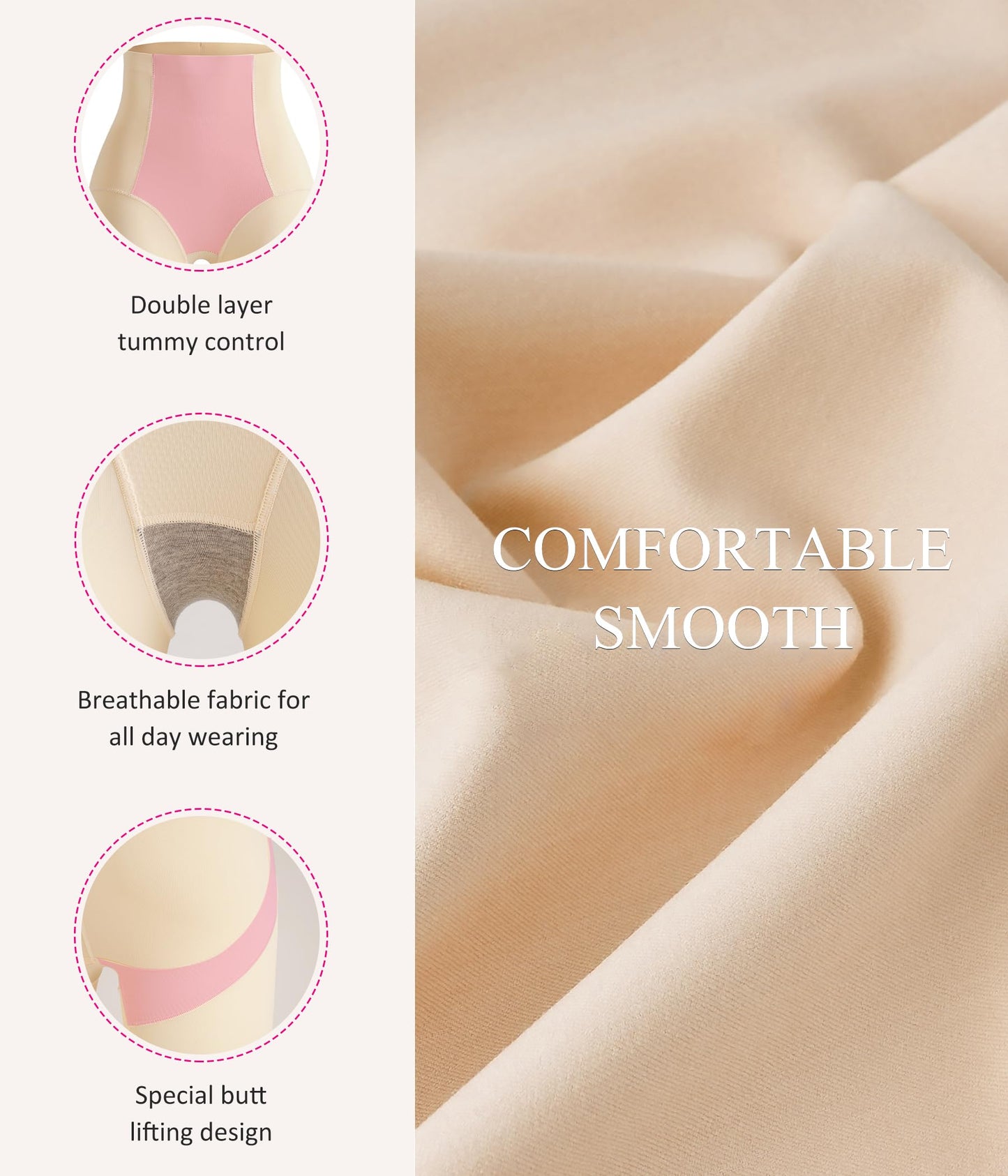 Nebility Compression Leggings for Women Seamless Shapewear Butt Lifting Panties Waist Trainer Tummy Control Thigh Body Shaper