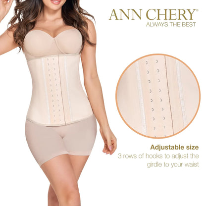 Ann Chery 2021 Latex Waist Trainer for Women |3 Hook Body Shaper|High Compression Colombian Waist Cincher |Daily & Sports Use