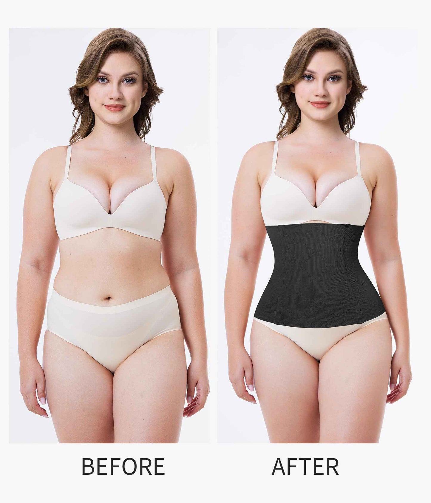 Nebility 2 Pack Waist Trainer for Women Shapewear Tummy Control Faja Body Shaper Waist Cincher Girdles Corset Shapewear