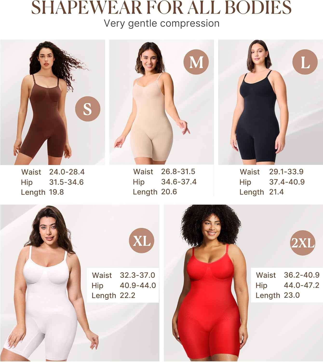 BRABIC Waist Trainer Bodysuit for Women Tummy Control Shapewear Round Neck Seamless Butt Lifter Full Body Shaper