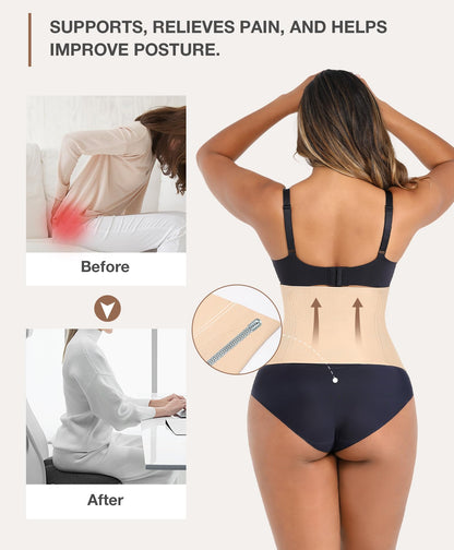 Lover-Beauty Waist Trainer for Women Corset Shapewear Tummy Control Waist Cincher Postpartum Girdle Body Shaper