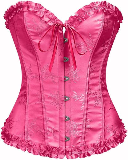 Alivila.Y Fashion Womens Lace Up Corset Top Overbust Body Shaper Bustier Corsets for Women