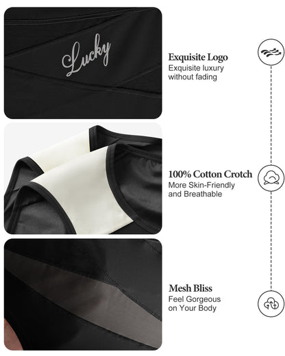 Women's High Waisted Underwear Postpartum Stretch Full Coverage Breathable Briefs 4 Packs Panties