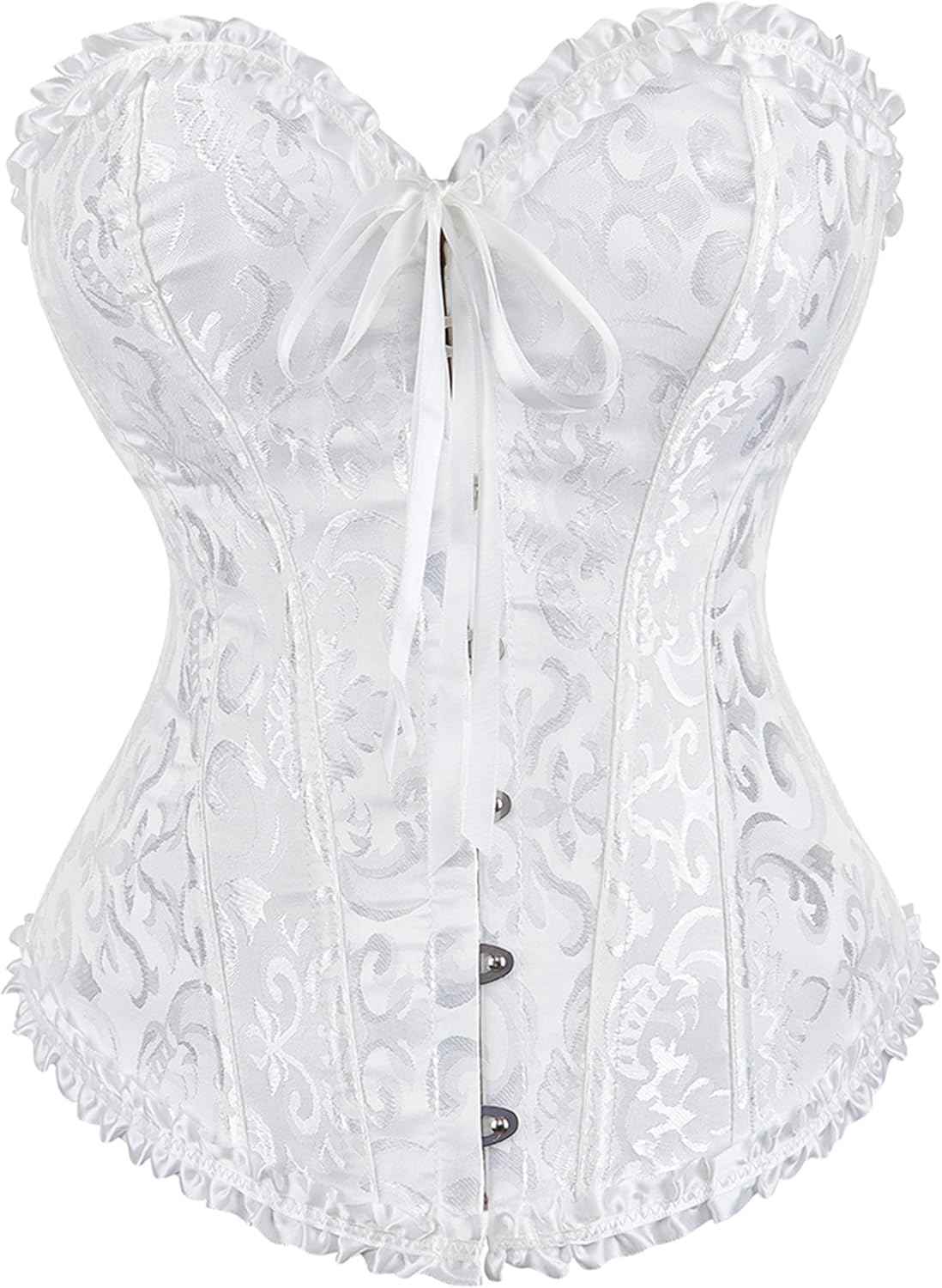 Alivila.Y Fashion Womens Lace Up Corset Top Overbust Body Shaper Bustier Corsets for Women