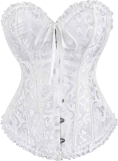 Alivila.Y Fashion Womens Lace Up Corset Top Overbust Body Shaper Bustier Corsets for Women