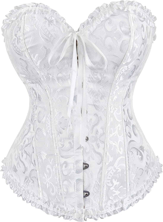 Alivila.Y Fashion Womens Lace Up Corset Top Overbust Body Shaper Bustier Corsets for Women