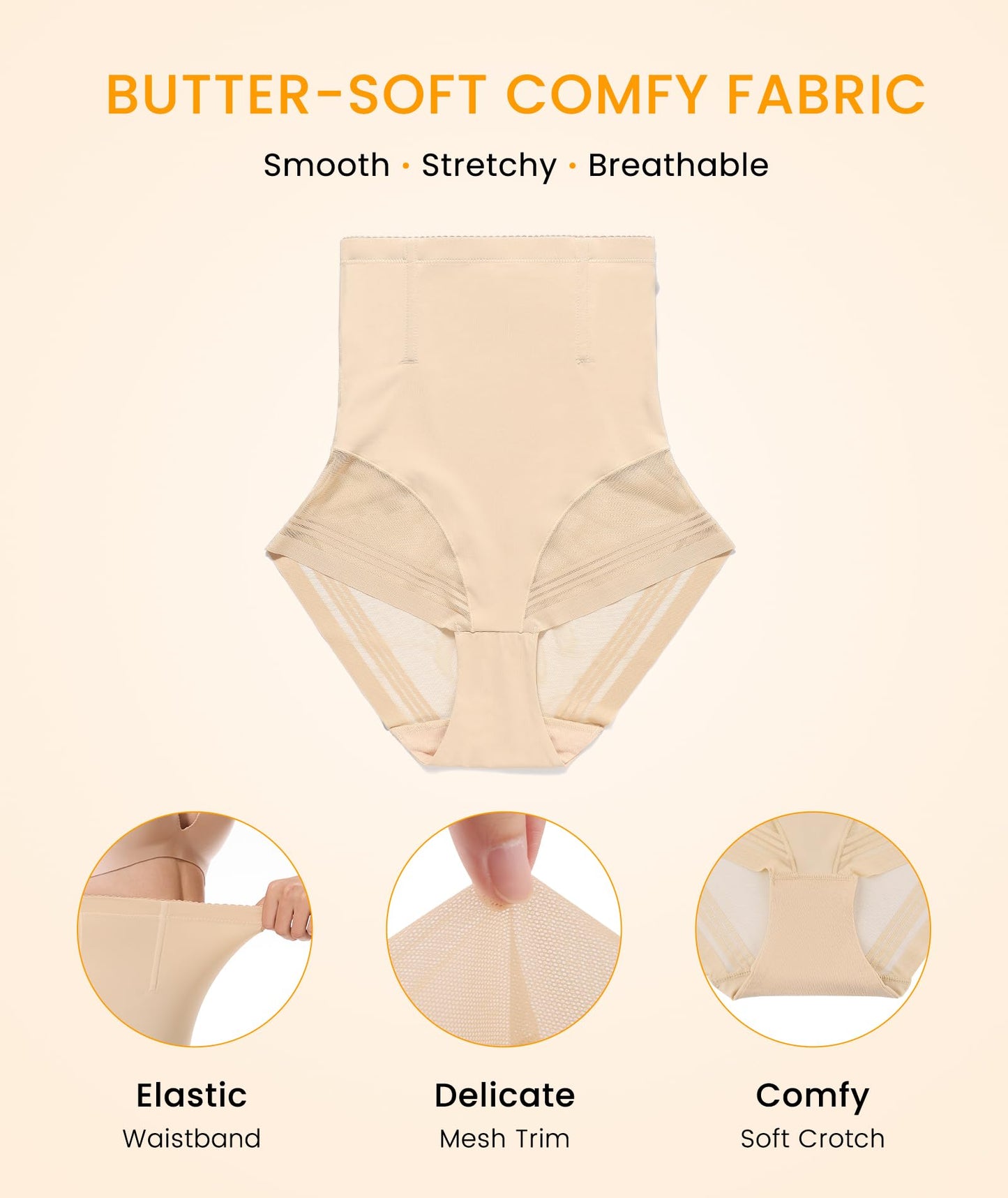 SIMIYA Tummy Control Shapewear for Women High Waist Trainer Shaping Underwear Panties Girdle Stomach Compression Body Shaper