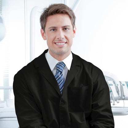 NY Threads Professional Lab Coat for Men Long Sleeve Medical Coat