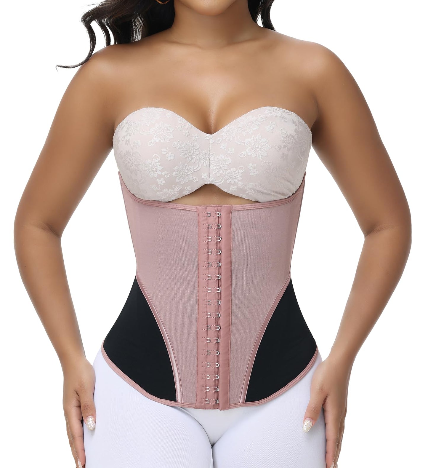 SHAPSHE Waist Trainer Corset for Women Tummy Control Waist Cincher Shapewear Workout Body Shaper Postpartum with Hooks