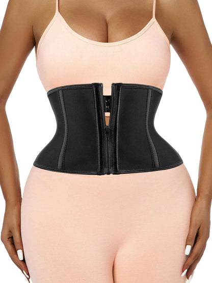 Atbuty Super Short Torso Waist Trainers Cincher Corset Tummy Shaper Slimming Latex Girdle