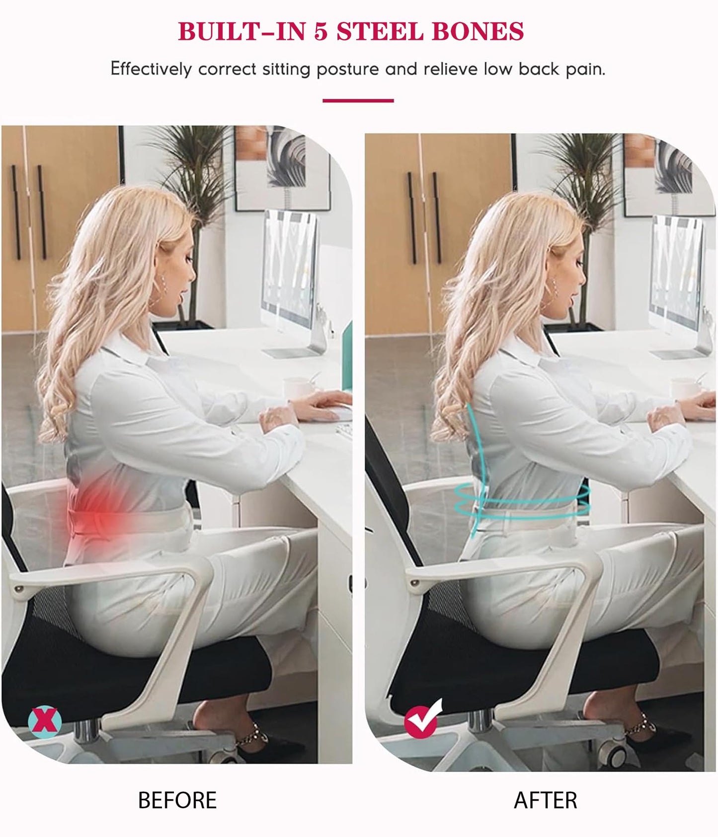 LODAY Waist Trainer for Women Corset Shapewear Tummy Control Body Shaper Cross Mesh Waist Cincher Postpartum Girdle