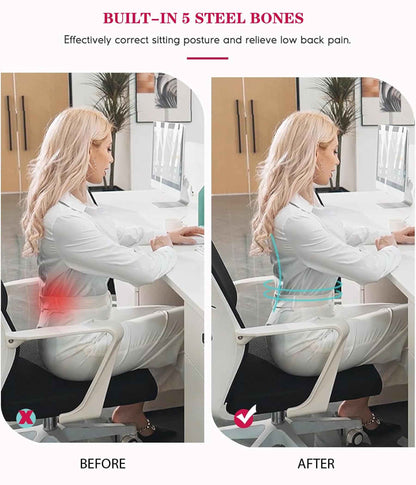 LODAY Waist Trainer for Women Corset Shapewear Tummy Control Body Shaper Cross Mesh Waist Cincher Postpartum Girdle