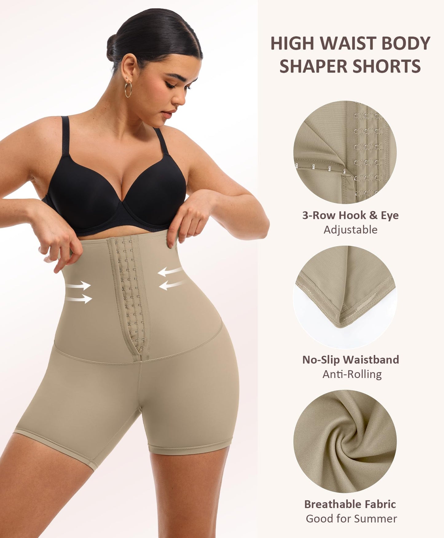 FeelinGirl Shapewear for Women Tummy Control High Waist Body Shaper Shorts Waist Trainer Girdle Thigh Slimming Panties