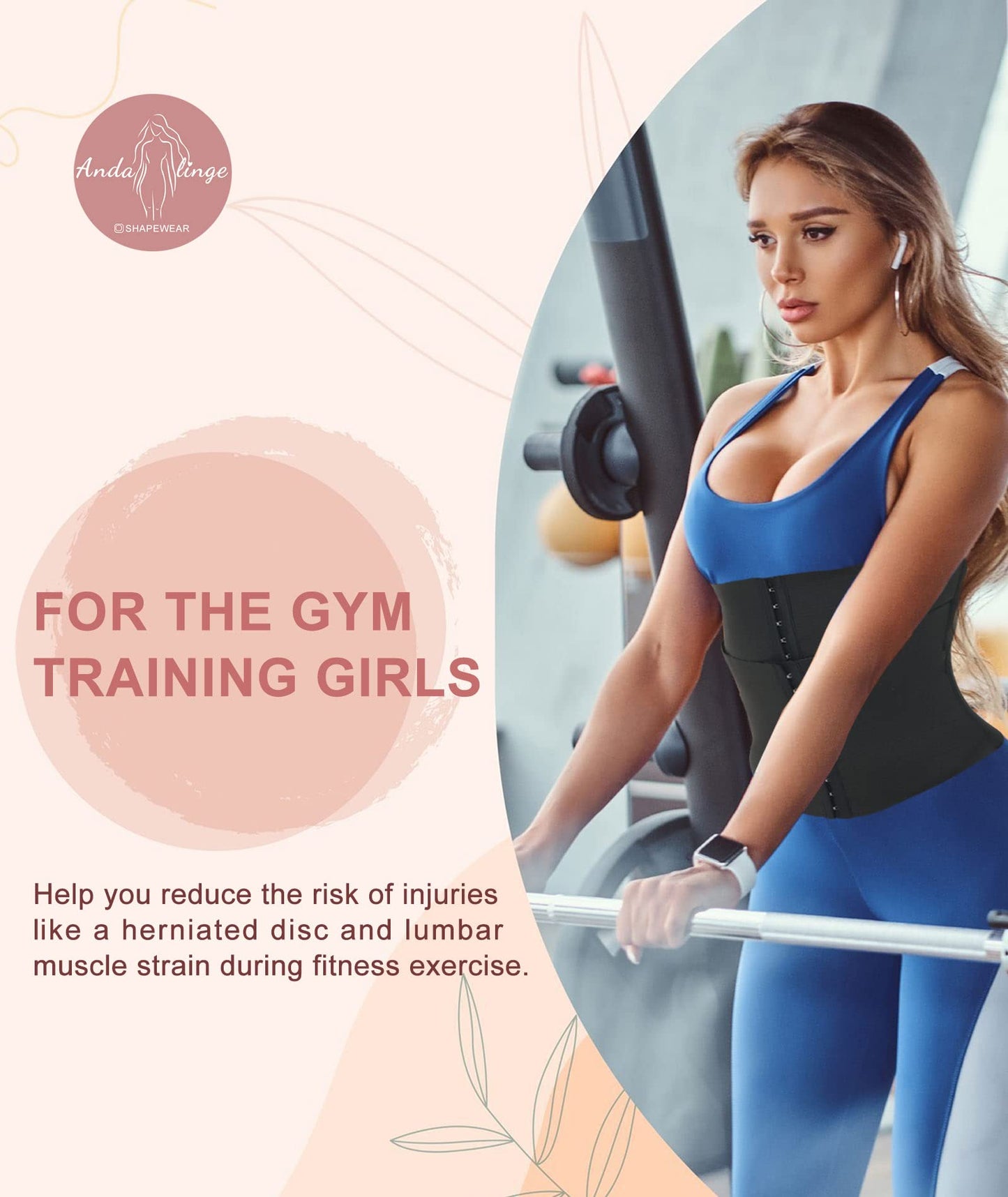 Waist Trainer for Women Lower Belly Fat Hourglass Body Shaper Waist Cincher Shapewear with Steel Bones Extender