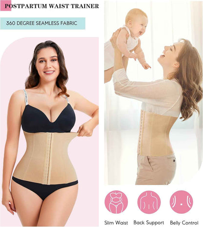 LODAY Waist Trainer Corset Shapewear Tummy Control Body Shaper Waist Cincher for Women Postpartum Belly Band Wrap