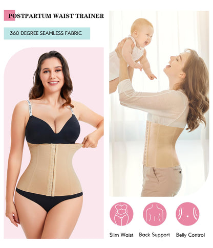 LODAY Waist Trainer Corset Shapewear Tummy Control Body Shaper Waist Cincher for Women Postpartum Belly Band Wrap