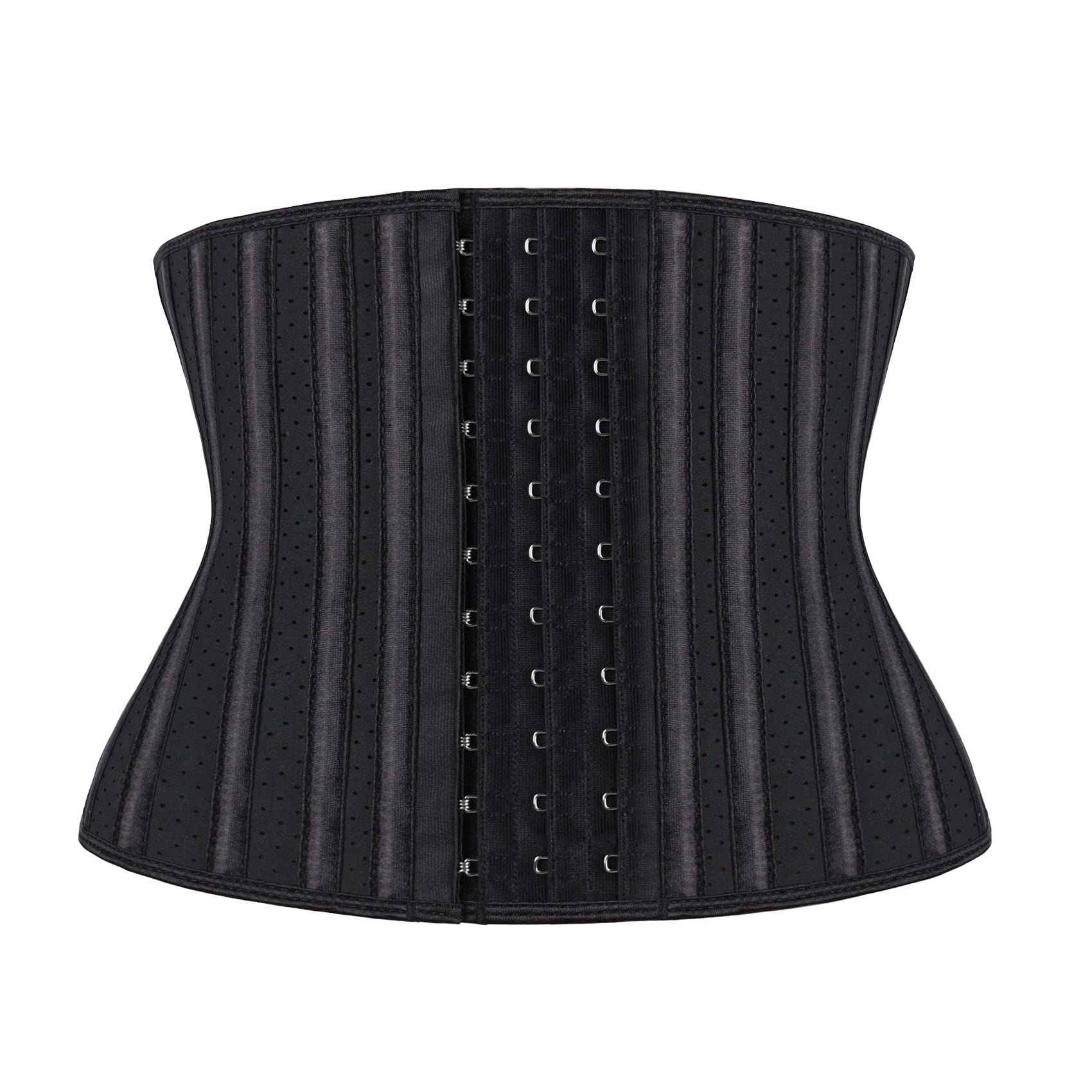 Atbuty Short Torso Waist Trainers Cincher Corset Underbust Body Shaper Latex Sport Girdle