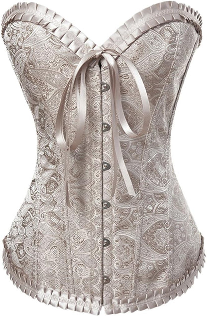 Alivila.Y Fashion Womens Lace Up Corset Top Overbust Body Shaper Bustier Corsets for Women