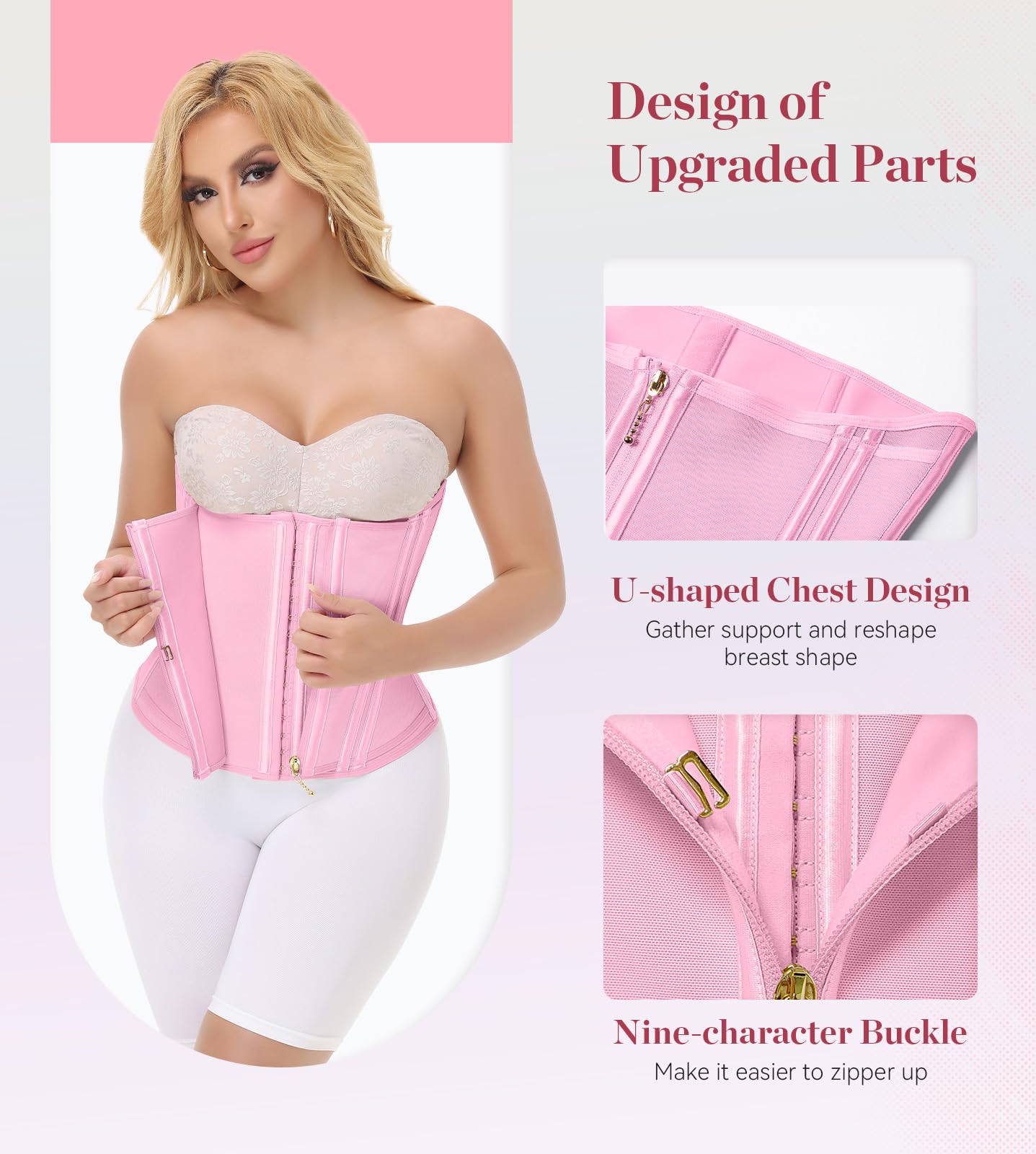 SHAPSHE Waist Trainer for Women, Tummy Control Waist Cincher, Hourglass Sport Workout Faja Body Shaper