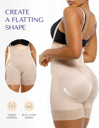 SHAPELLX Shapewear Tummy Control Fajas Colombianas Body Shaper for Women Butt Lift Bodysuit
